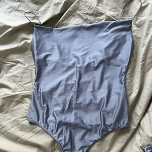 Lulu's Shimmering Silver Bodysuit
